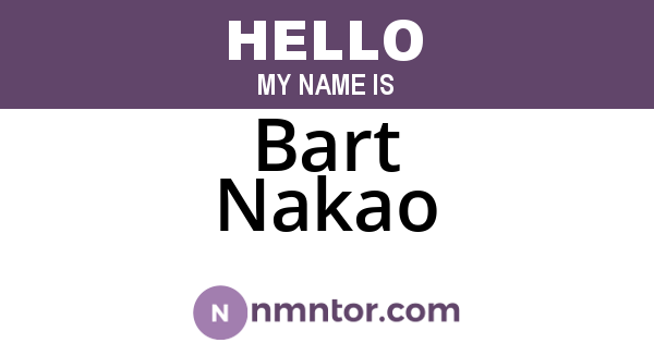 Bart Nakao