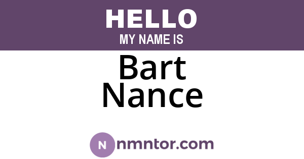Bart Nance