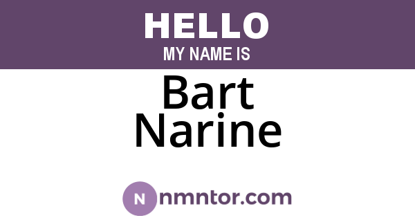 Bart Narine