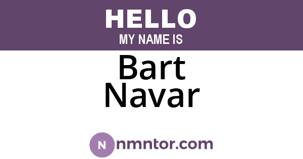 Bart Navar