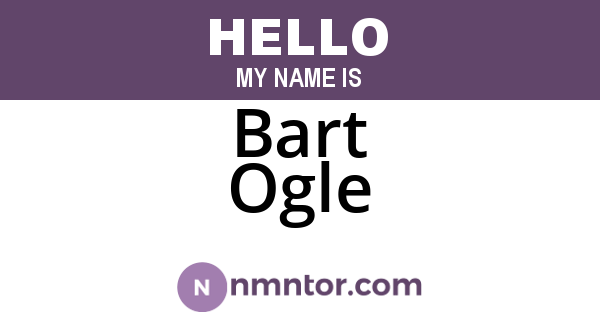 Bart Ogle