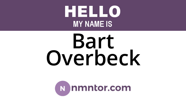 Bart Overbeck