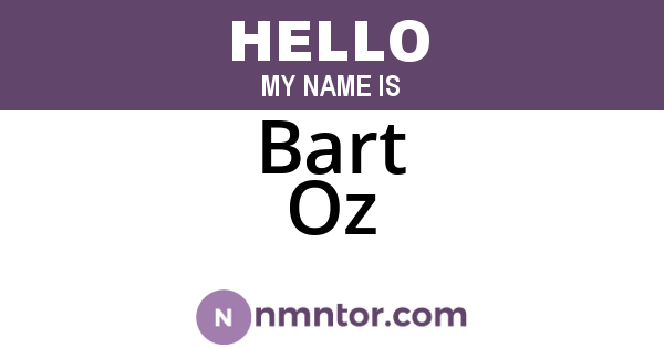 Bart Oz