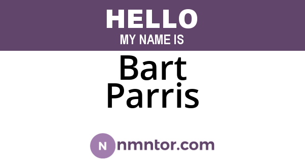 Bart Parris