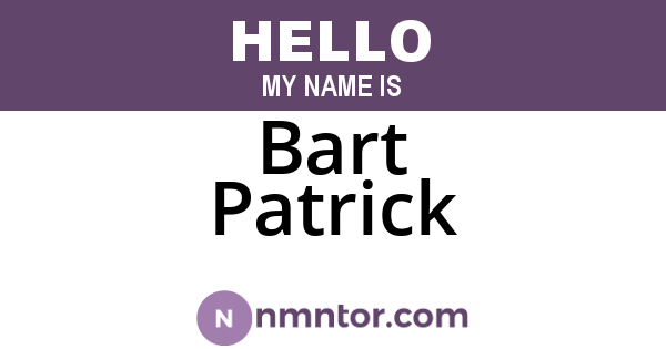Bart Patrick