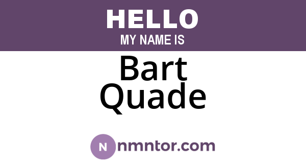 Bart Quade