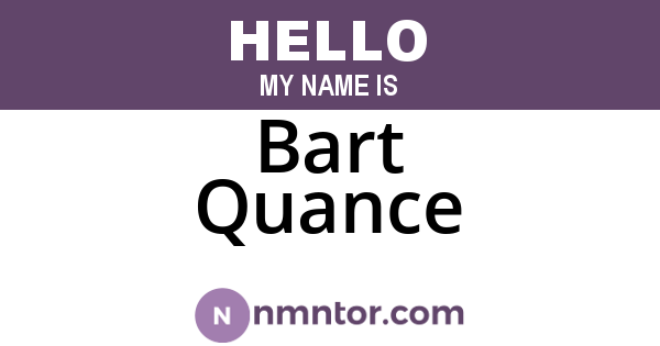 Bart Quance
