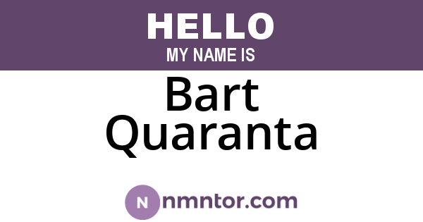 Bart Quaranta