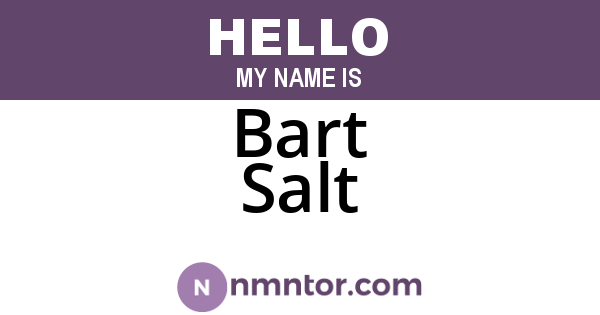 Bart Salt