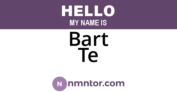 Bart Te