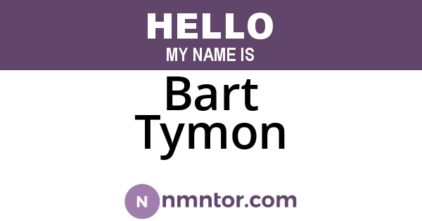 Bart Tymon