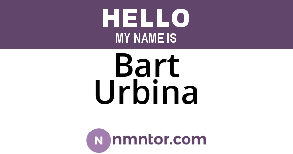 Bart Urbina