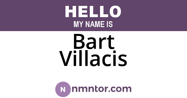 Bart Villacis