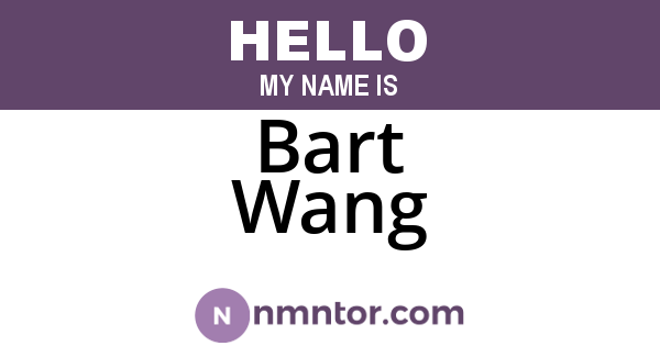 Bart Wang