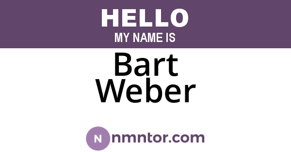 Bart Weber