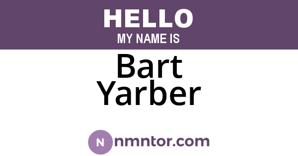 Bart Yarber