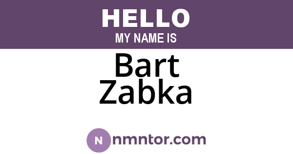 Bart Zabka