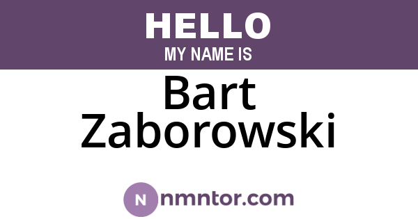 Bart Zaborowski