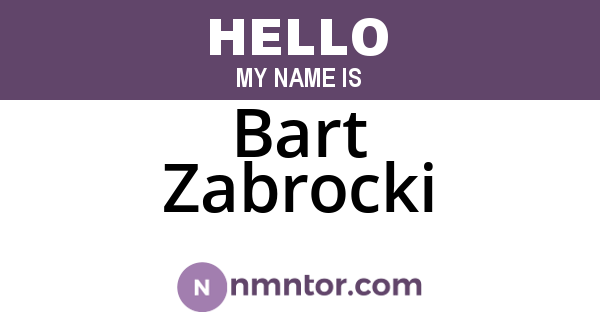 Bart Zabrocki