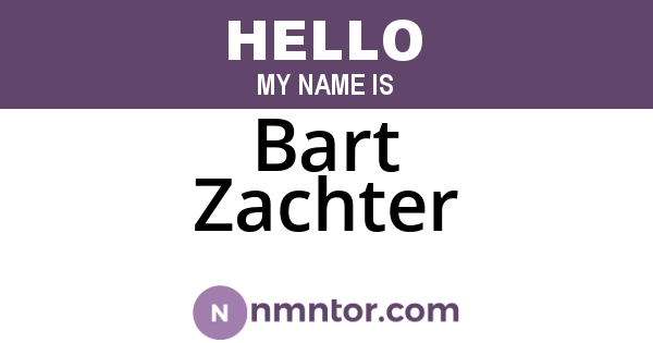 Bart Zachter