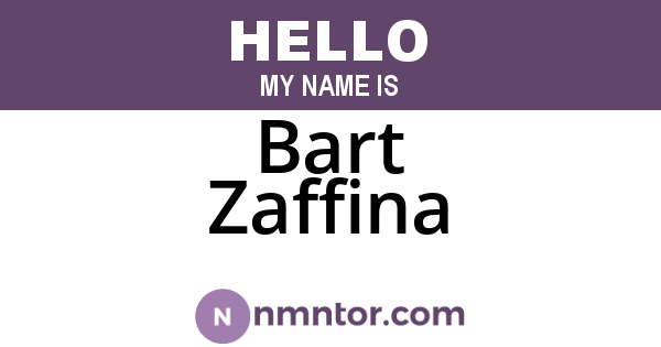 Bart Zaffina
