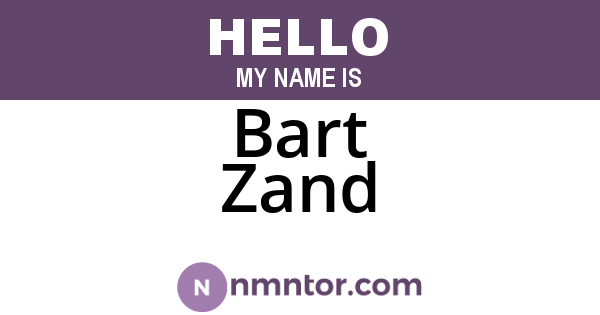 Bart Zand