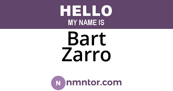 Bart Zarro