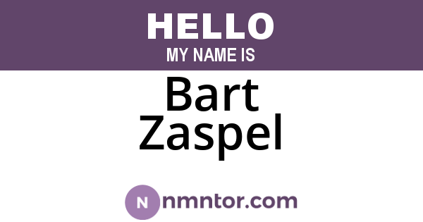 Bart Zaspel