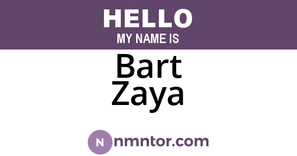Bart Zaya