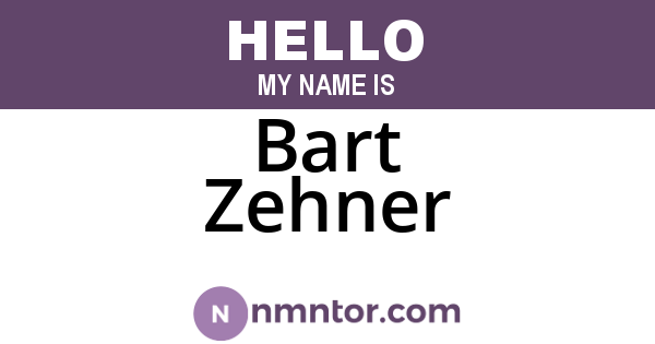 Bart Zehner