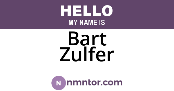 Bart Zulfer