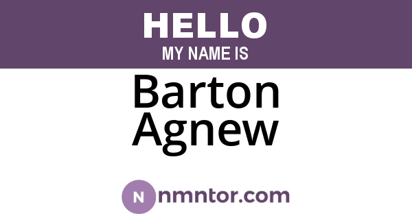 Barton Agnew