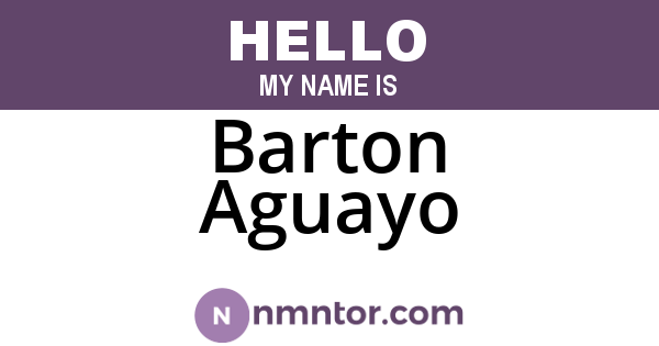 Barton Aguayo