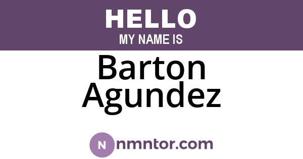 Barton Agundez