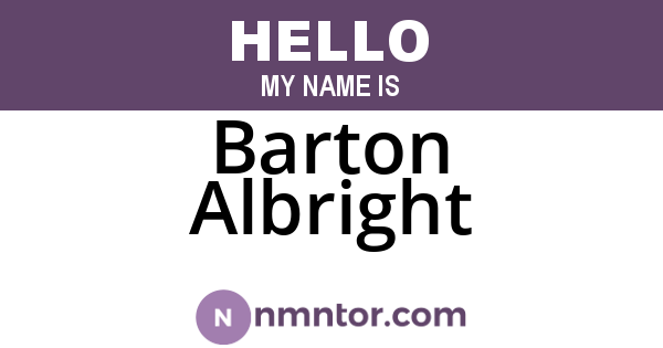 Barton Albright