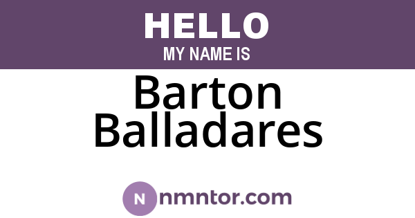 Barton Balladares