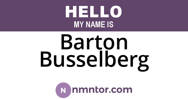 Barton Busselberg