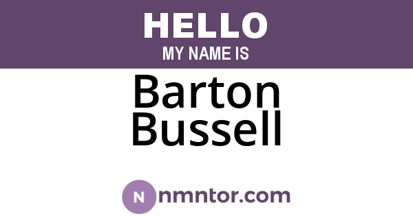 Barton Bussell