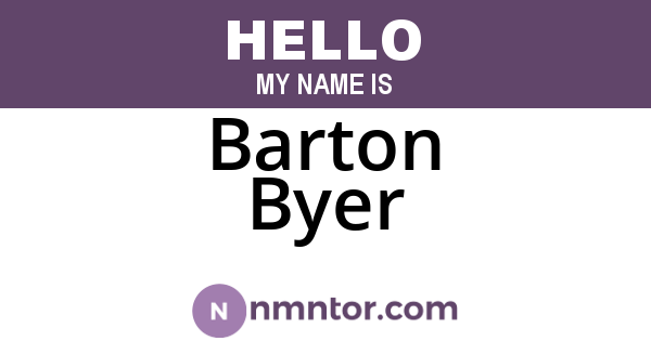 Barton Byer