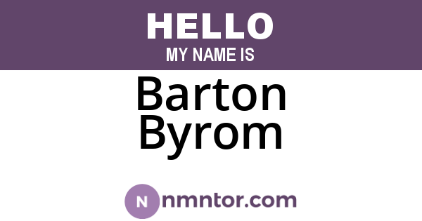Barton Byrom