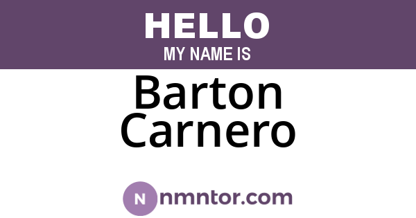 Barton Carnero