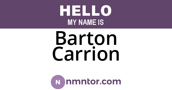 Barton Carrion