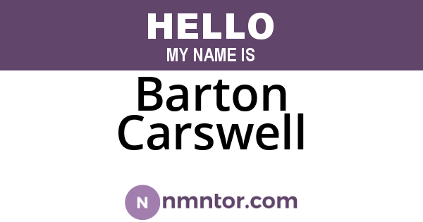 Barton Carswell