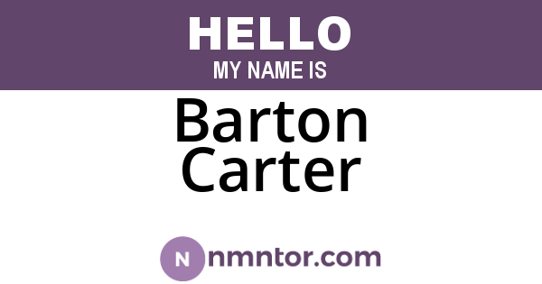 Barton Carter