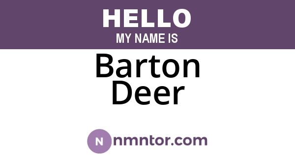 Barton Deer