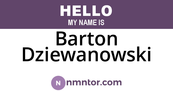 Barton Dziewanowski