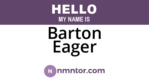 Barton Eager