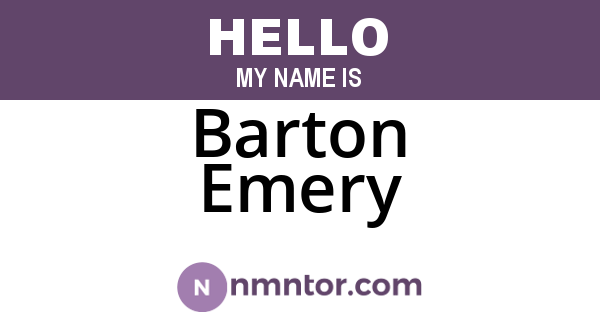 Barton Emery