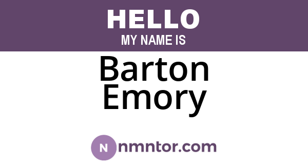 Barton Emory