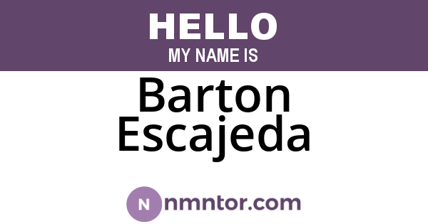 Barton Escajeda